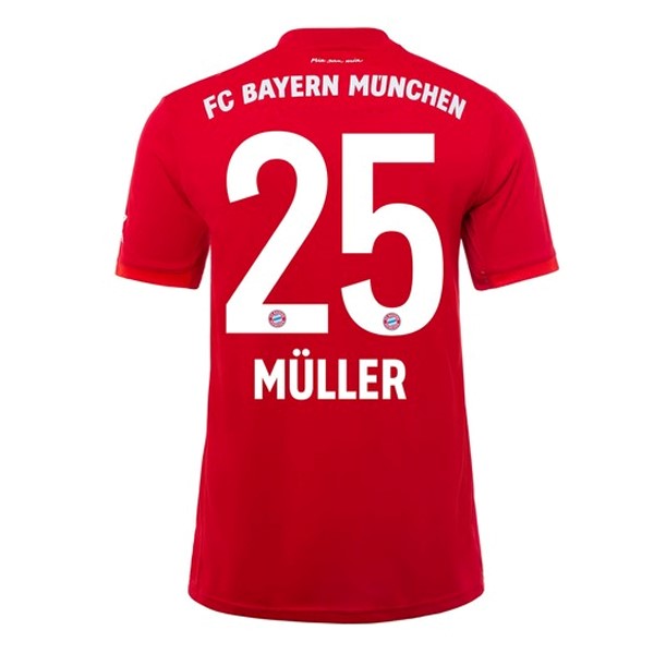 Camiseta Bayern Munich NO.25 Muller 1ª 2019/20 Rojo